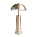 **Lampe de table en métal doré avec abat-jour en dôme**